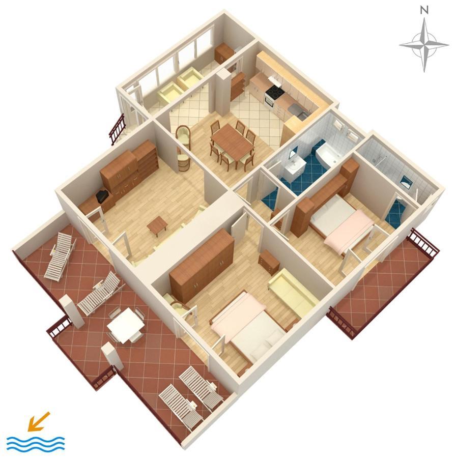 Apartments By The Sea Podgora, Makarska - 2615 外观 照片